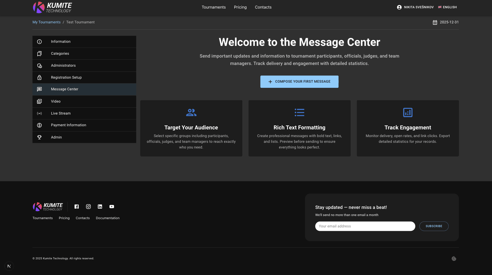 Добро пожаловать в Центр сообщений
