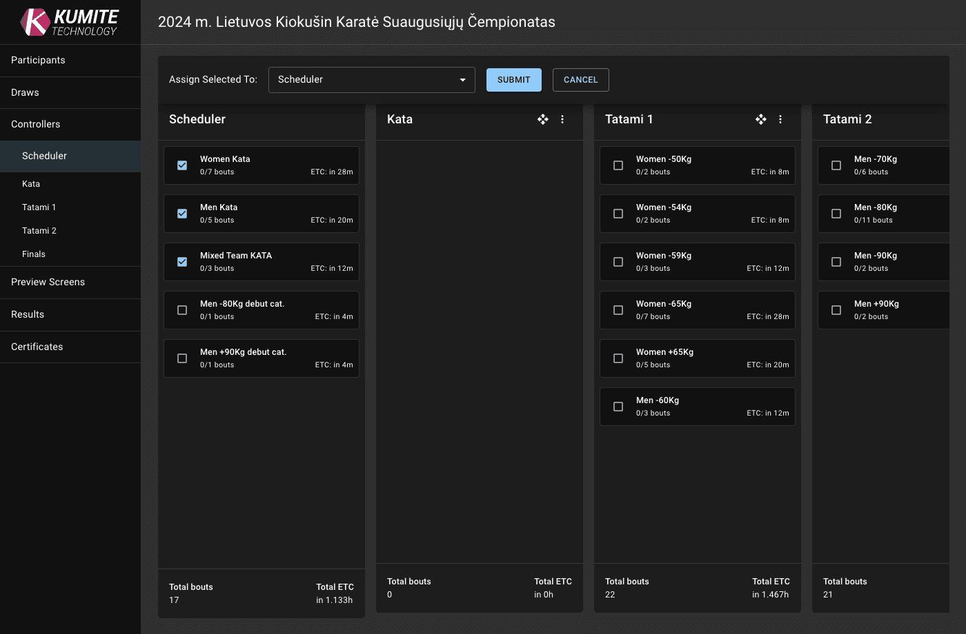 Выбор категории