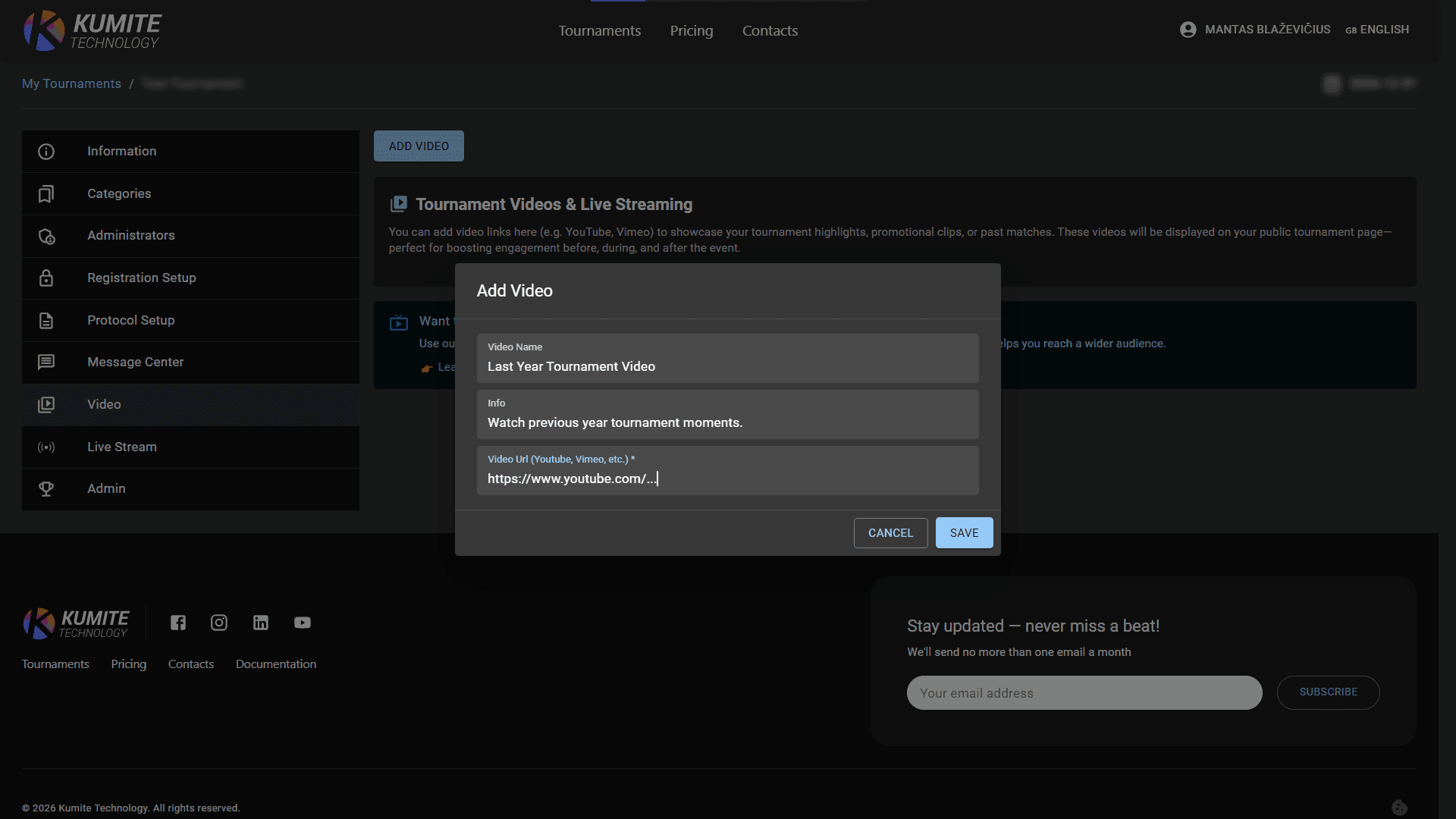 Добавить Видео