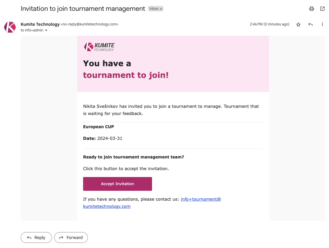 Письмо с Приглашением