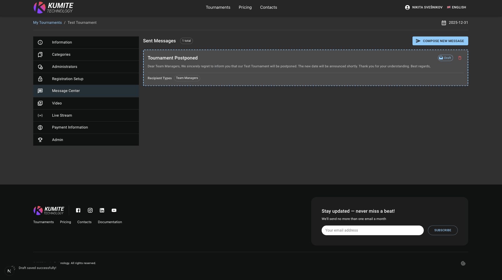 Черновики сообщений