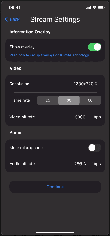 Настройки Потока