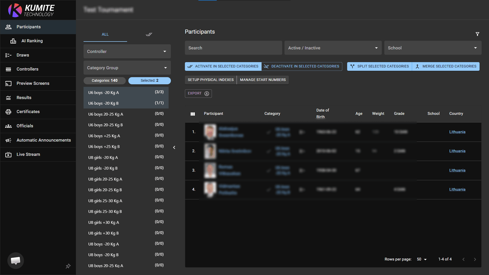 Выбрать две категории